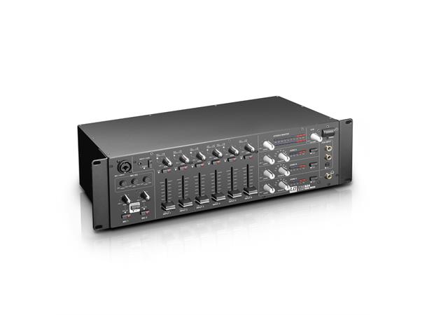 LD Mikser  4-Zone 3U 6xLine 2xMic USB Mixer 